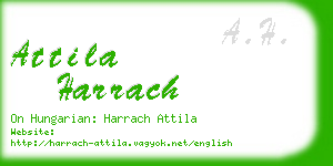 attila harrach business card